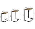 Set of 3 Industrial Style Nesting Side Tables