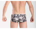 Camouflage Shorts Zipper Boxer Men open with Pouch Inside Underwear Boxers