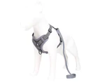 Reflective Dog Harness Lead Set No Pull Adjustable Pet Vest Leash Puppy - Grey