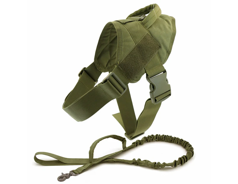 Patrol K9 Dog Harness & Leash - Dark Green