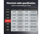 Giantz 5MM 30M Twin Core Wire Electrical Cable Extension Car 450V 2 Sheath