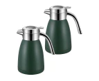 SOGA 2X 2.2L Stainless Steel Kettle Insulated Vacuum Flask Water Coffee Jug Thermal Green