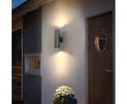 Outdoor Up & Down Wall Light IP65 Exterior Lamp Titannium Included LED Bulb