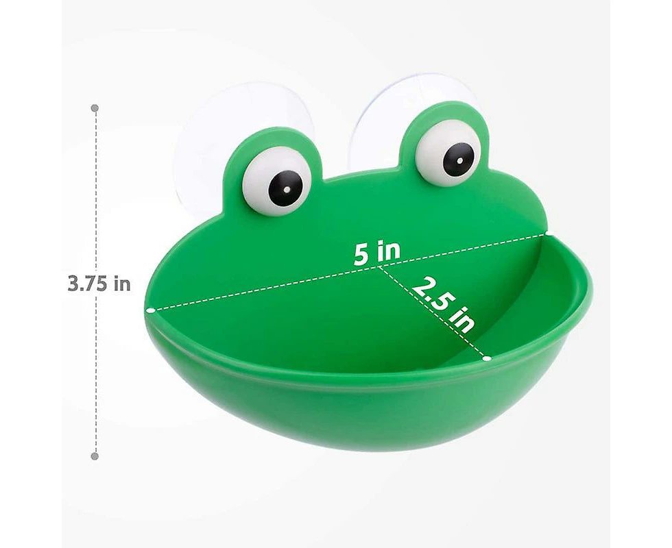 【Amphibian Habitat】Amphibian Aquatic Frog Habitat with Suction Cups Plastic Frog Tank Decoration for Frog Toad Gecko Green 2pcs