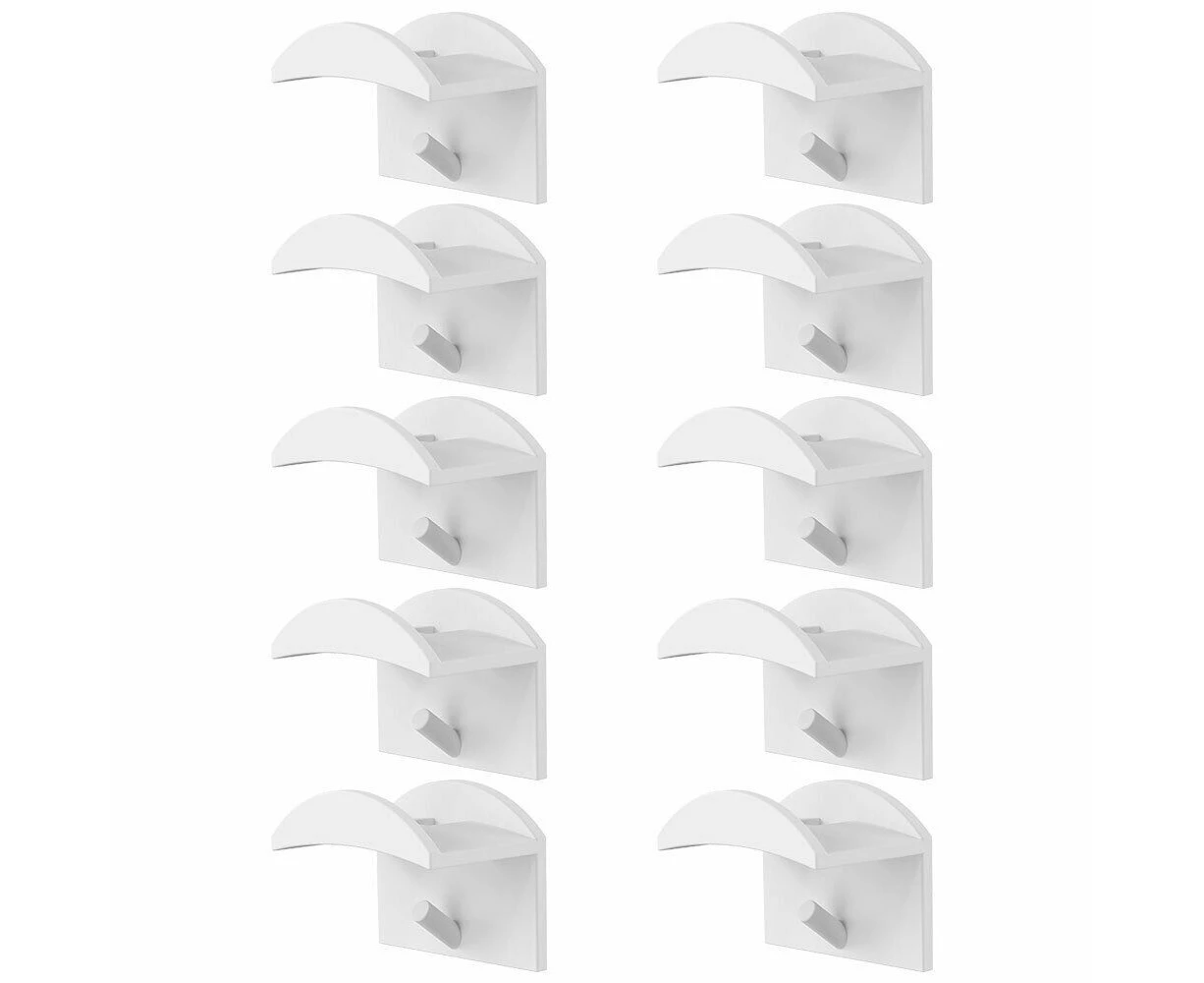 （White）10 pcs Baseball Cap Rack Hat Holder Rack Organizer Storage Modern Baseball Caps Hangers