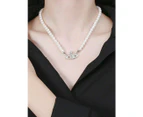 Pearl Necklace For Women Jewelry, Silver
