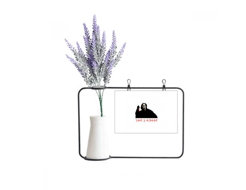 Denying Devil Knife Blood Artificial Lavender Flower Vase Bottle Card