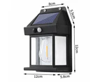 Motion-Sensor LED Solar Tungsten Bulb Light - Black