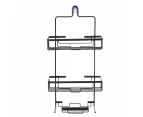 Black 3 Tier Shower Caddy Aluminium Rustproof Bathroom Hanging Shelf Rack Organizer