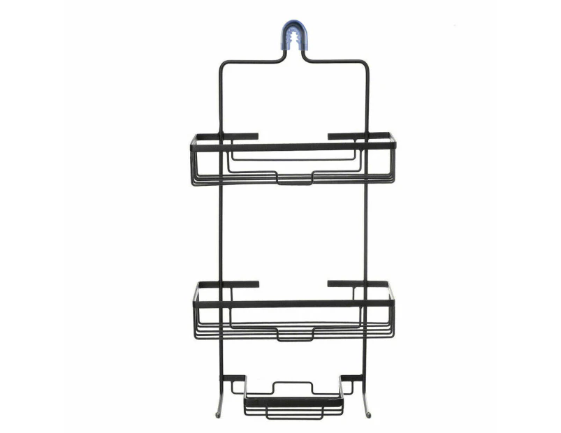 Black 3 Tier Shower Caddy Aluminium Rustproof Bathroom Hanging Shelf Rack Organizer