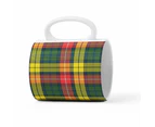 Stubbyz Tartan Print Ceramic Mug - 11oz - White