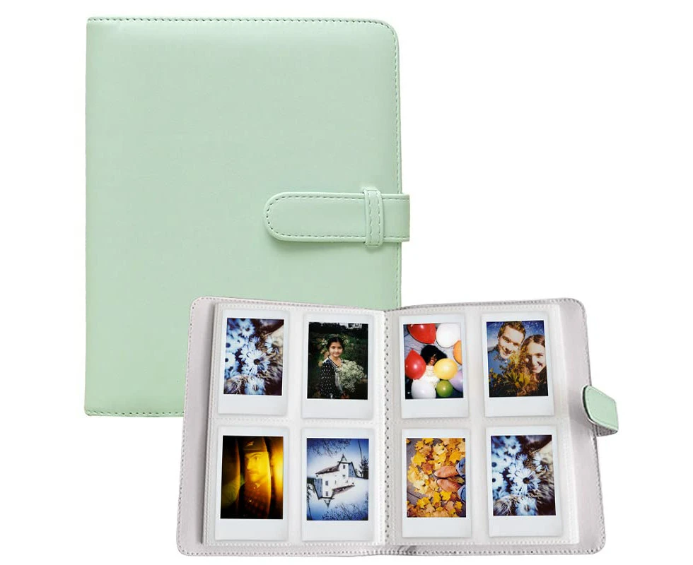 Lifebea 256 Pockets Instax Mini Photo Album Picture Case for Fujifilm Instant 7S 8 9 11 25 40 70 90 liplay - Mint Green