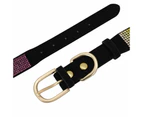 Soft Suede Leather Rhinestone Dog Collar