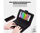 Wireless Bluetooth Keyboard For Phone, Mini Portable Bluetooth Keyboard With A Protective Case Foldable Keyboard