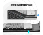 Wireless Bluetooth Keyboard For Phone, Mini Portable Bluetooth Keyboard With A Protective Case Foldable Keyboard