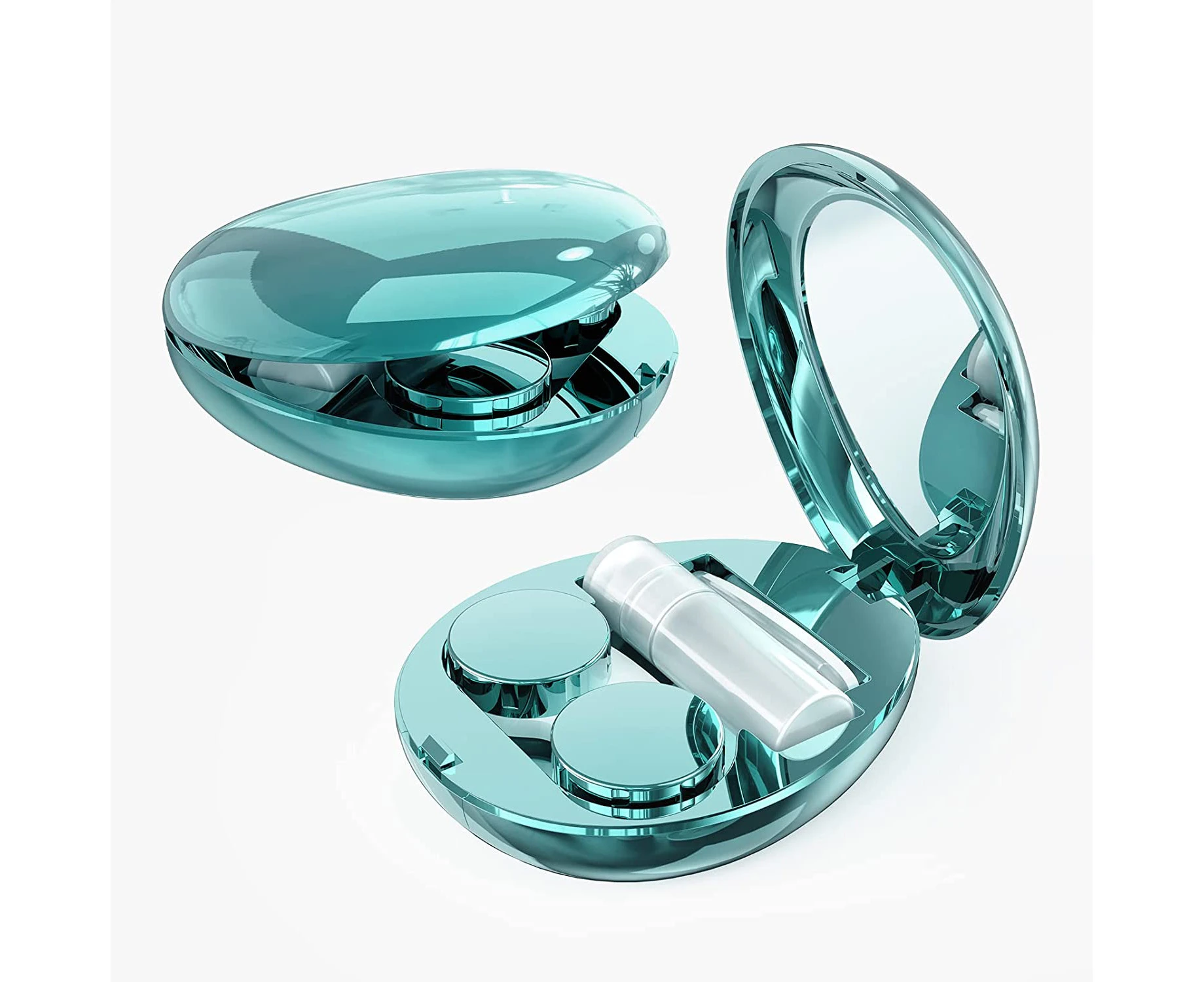 Contact Lens Case, Portable Contact Lens Box Kit with Mirror