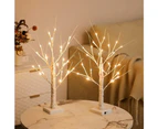 2pcs White Birch Tree Lighted Warm White LED Artificial Branch Tabletop Fairy Tree Light for Home Party Festival Wedding Thanksgiving Christmas Decorations