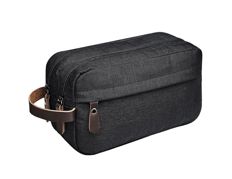 Biwiti Large Capacity Men Travel Toiletry Kit Wash Bag Cosmetic Bags Holder -Black