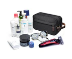 Biwiti Large Capacity Men Travel Toiletry Kit Wash Bag Cosmetic Bags Holder -Black