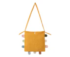 Kids Crossbody Bag Large Capacity Cotton Shoulder Bag Child Boy Girl Versatile Messenger Bag for Cash Coin Purse Wallet-Color-Yellow