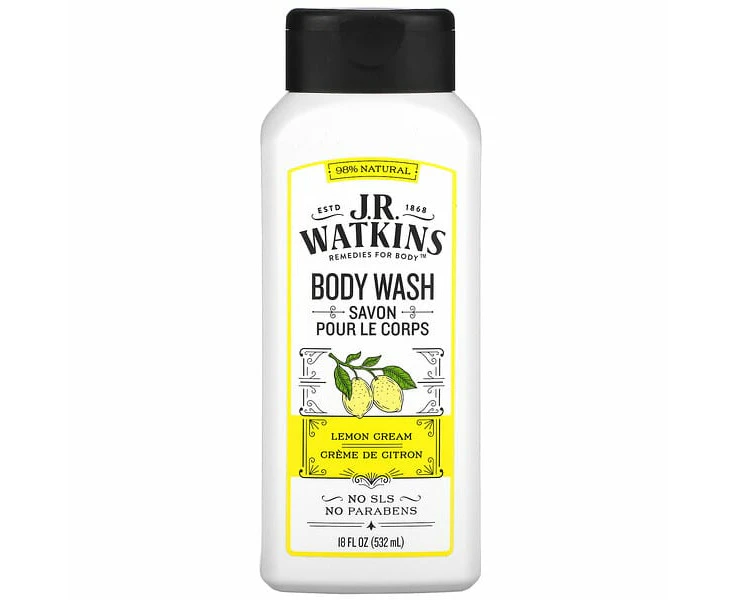 Body Wash, Lemon Cream, 18 fl oz ( 532 ml)