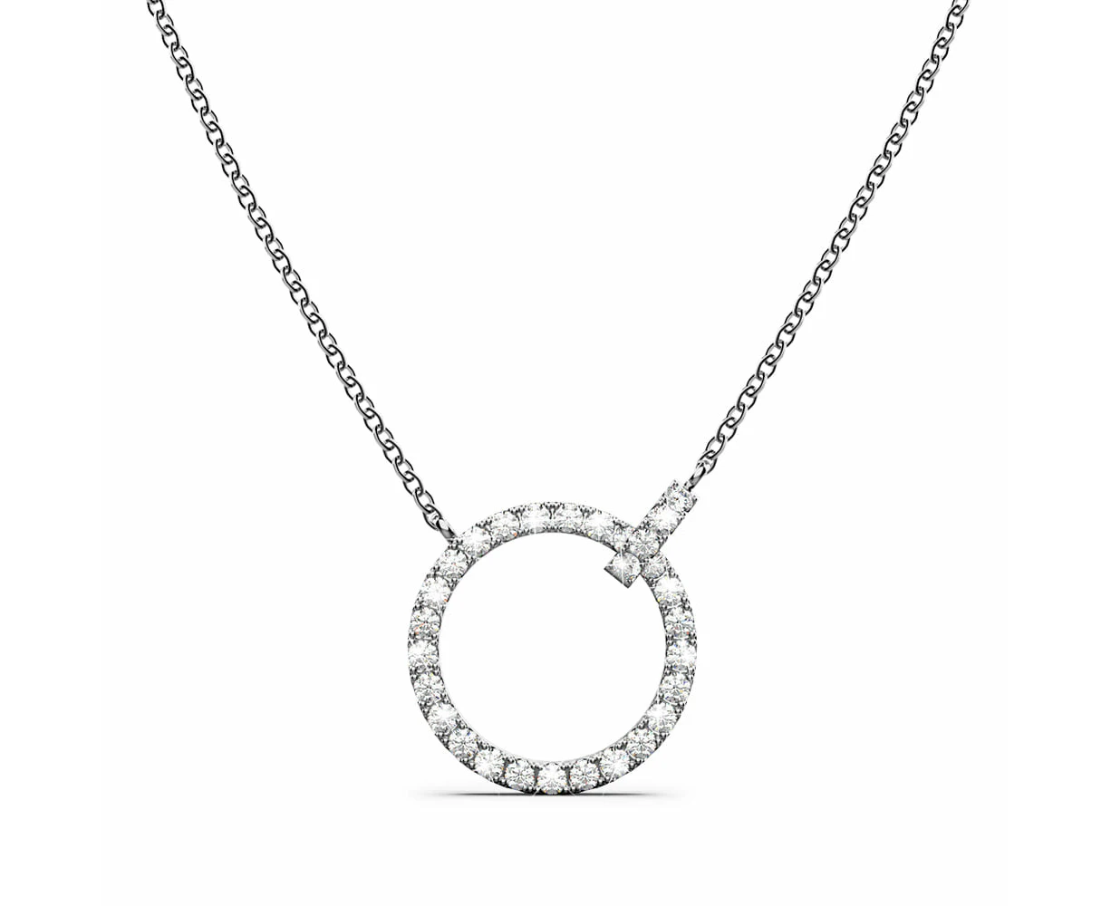 Delicate Perfection Diamond Necklace Encased in 18k White Gold