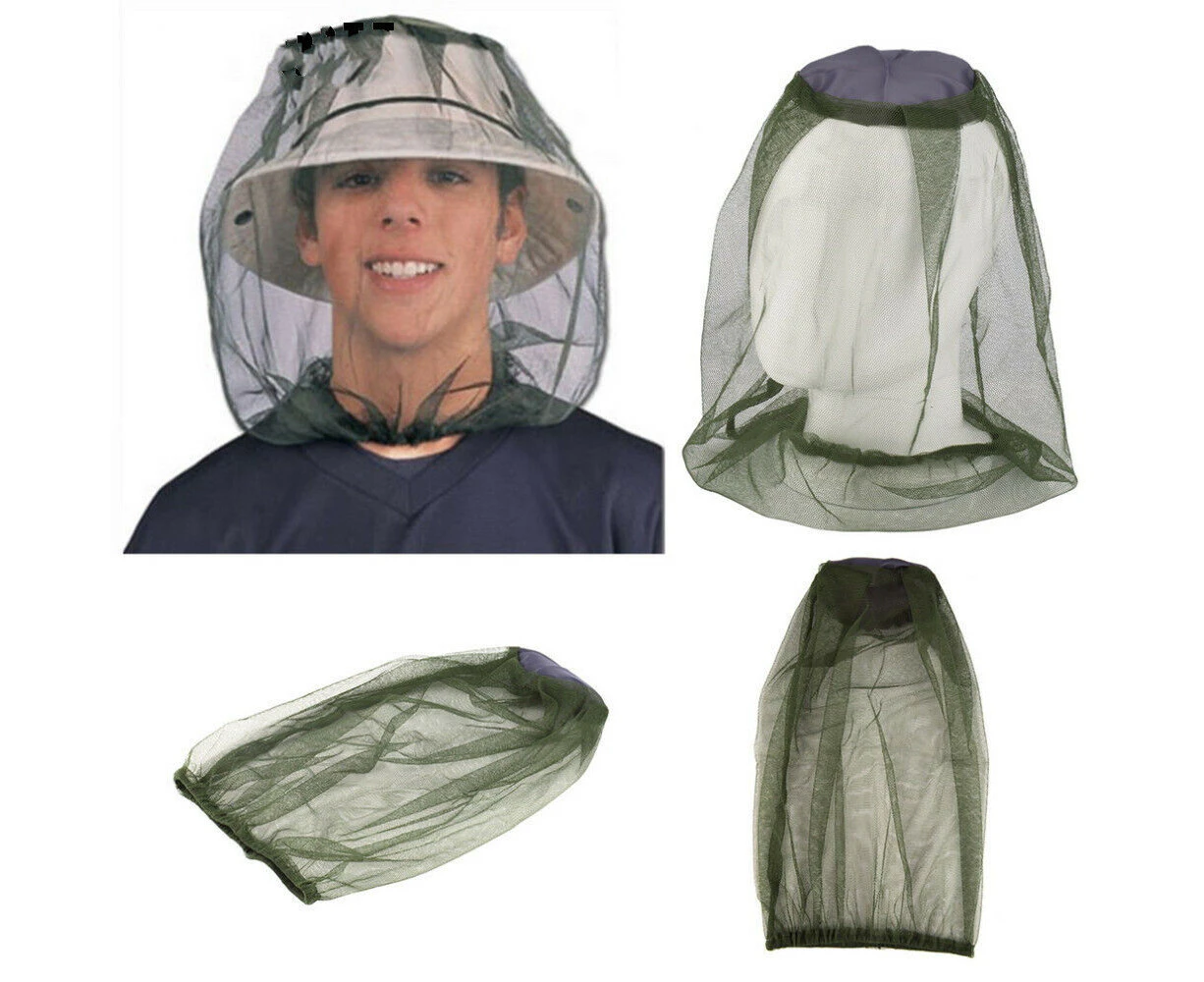 10Pcs Mosquito Insect Head Net Mesh Protector Hat Fly Bee Bug Outdoor Fishing