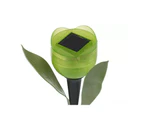 6pcs Outdoor Solar Street Lights, Tulip Flower Solar Lawn Lights for patio, lawn, garden decoration-Green