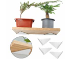 Set of 4 Triangle Shelf Brackets Wall Shelf for Garden Kitchen Living Room Bearing Capacity 20kg