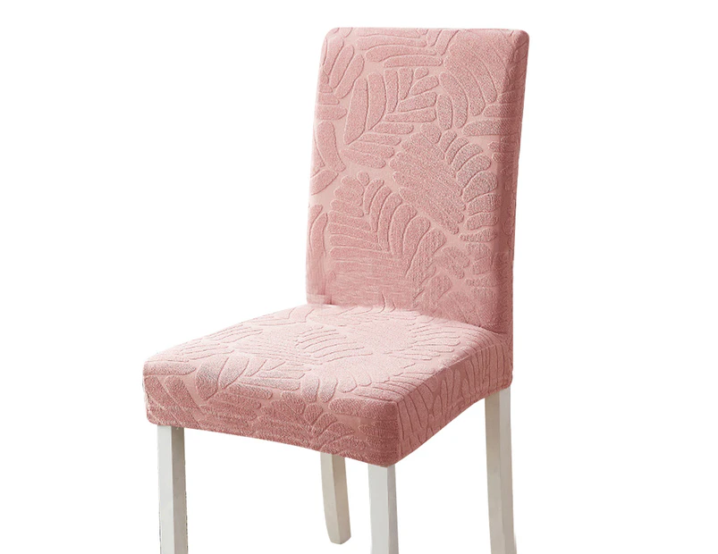 Stretch Dining Chair Cover Seat Covers Washable Banquet Wedding Party Jacquard Chair Cover-Pink
