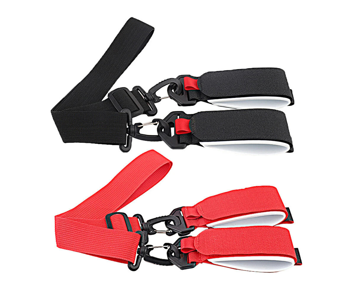 2 Pcs Adjustable Snowboard Shoulder Strap Nylon Skateboard Fixing Strap