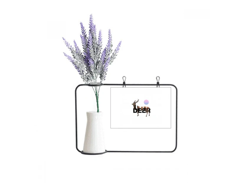 Deer Separates The Sun Body Artificial Lavender Flower Vase Bottle Card