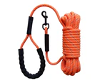 Dog Long Lead Training Tracking Line Comfortable Handle Heavy Duty Puppy Rope for Small Medium Large Dog 15m,Orange