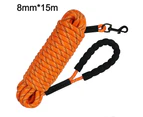 Dog Long Lead Training Tracking Line Comfortable Handle Heavy Duty Puppy Rope for Small Medium Large Dog 15m,Orange