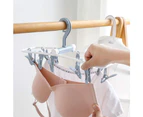 2 Pack Clothes Drying Rack,12 Clips Laundry Drying Rack Folding Sock and Underwear Hanger$Clothes Drying Racks Small Folding Portable Unde-XS