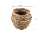 Round Bird Cage Handwoven Straw Basket Breeding Nest House