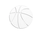 ishuif 1 Set 3D Sticker Shiny Removable Football Basketball Tennis Patterns Self-adhesive Wall Acrylic Mirror Decals Home Decoration-Silver L 1