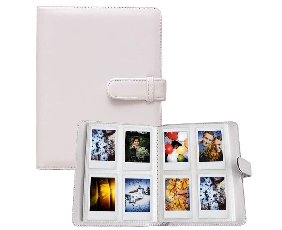 Lifebea 256 Pockets Instax Mini Photo Album Picture Case for Fujifilm Instant 7S 8 9 11 25 40 70 90 liplay - Clay White