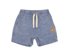 Rock Your Baby Kids' Blue Washed Cord Shorts