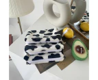 Cute Milk Cow Print Mini Coin Purse Money Change Plush Storage Bag Zipper Wallet-Color-Multi