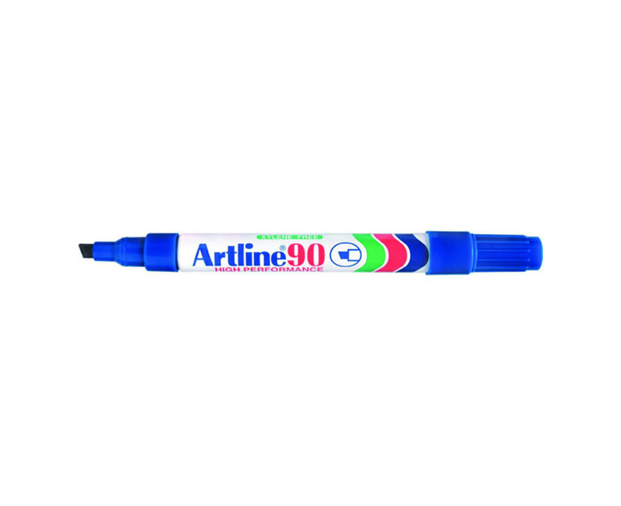 Artline Chisel Tip Permanent Marker 5mm (Pack of 12) - Blue