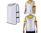 12 Pcs Outdoor Sports Vests Scrimmage Soccer Football Training Breathable Adults Jersey White Adult