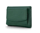 Multi-slot Wallet PU Leather Bag ID Credit Card Bank Card Holder Woman Men Unisex Coin Change Clutch Purse Mini-Wallet-Color-Green