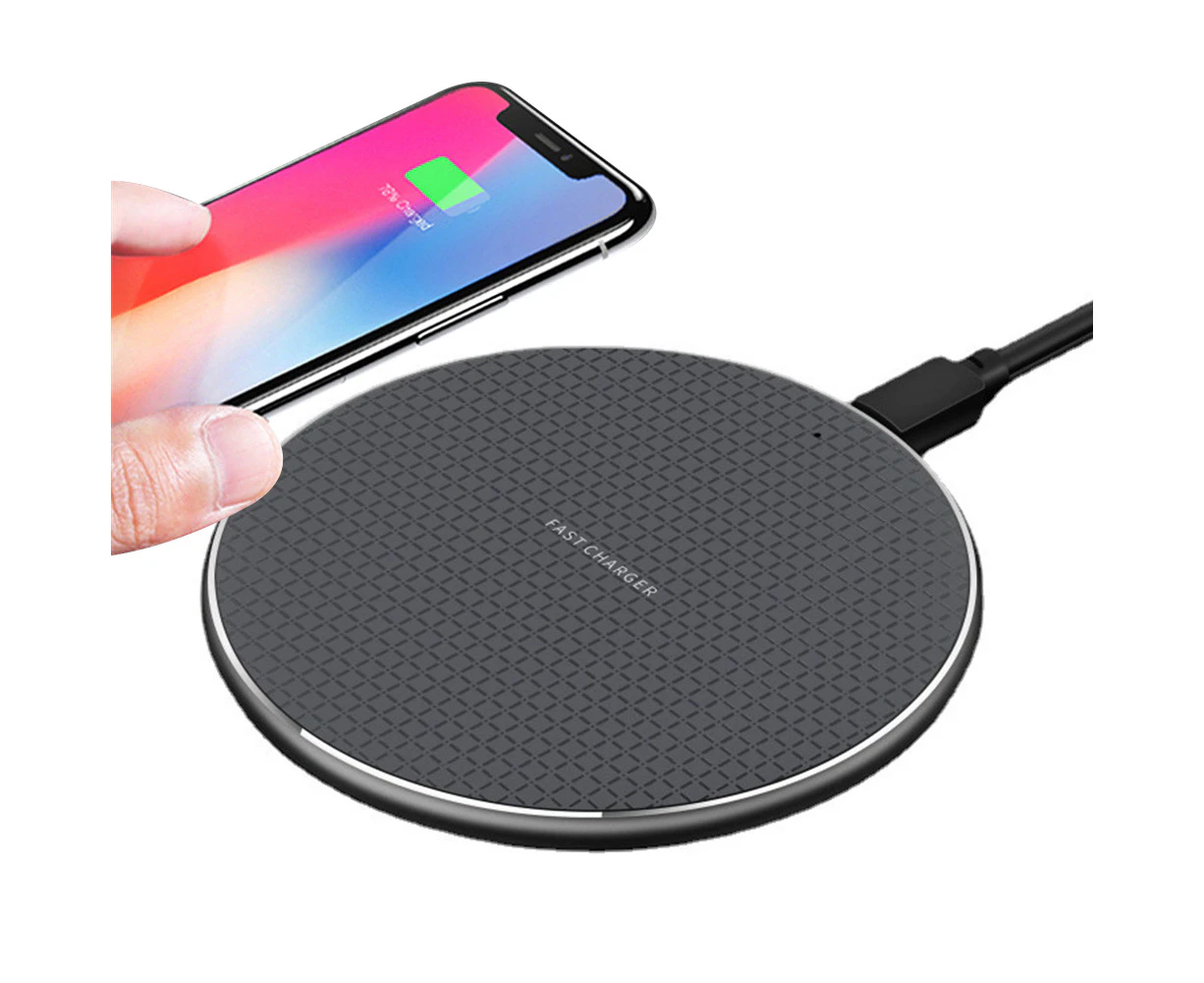 Wireless Charger Fast Charging Compatible with Iphone 12/11/Pro/Max/Xs/Xr/X/8, Ipad Pro/Air/Mini,Black