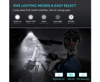 Usb Rechargeable Bike Light Set - 1000 Lumens Smart Bike Headlight And Tail Light - Super Bright Bike Light Front And Back