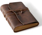 Leather Journal Notebook - Leather Bound Journal For Men, Lined Travel Journal & Writing Journal For Personal Diary
