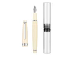 Fresh-Fountain Pens Fountain Pens for Writing,Extra-Fine Nib Classic Design Calligraphy Pen for Journaling-Color-ivory white-shape-Chrome parts