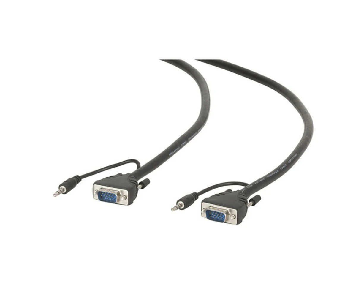 Jaycar VGA Monitor Cable with 3.5mm Audio Plug 1.8m