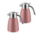 SOGA 2X 2.2L Stainless Steel Kettle Insulated Vacuum Flask Water Coffee Jug Thermal Pink