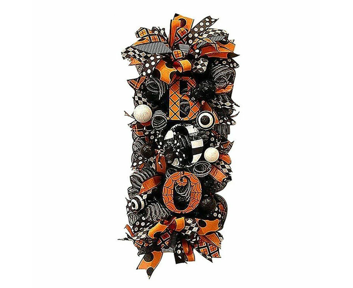 Halloween Wreath Door Hanging Decoration Pumpkin Spider Garland Party Decor